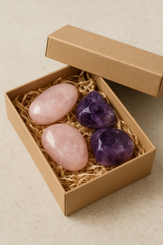 Kit de Cuarzo Rosa y Amatista